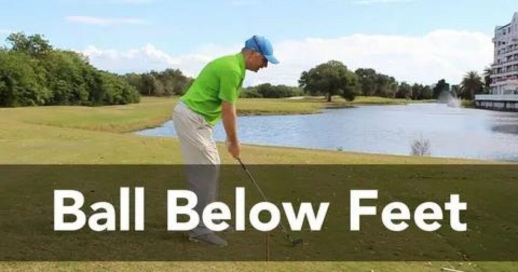 Hitting a Golf Ball Below Your Feet
