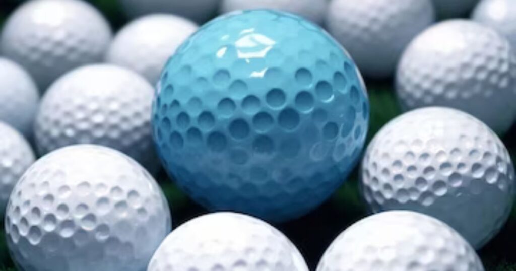What does a blue number on a golf ball mean
