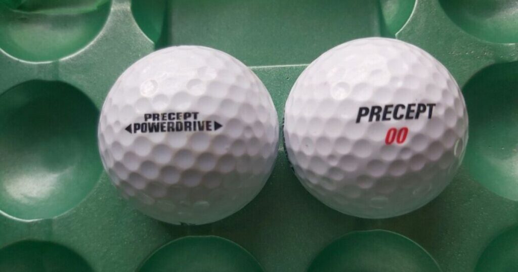 Distance covered by Precept golf balls